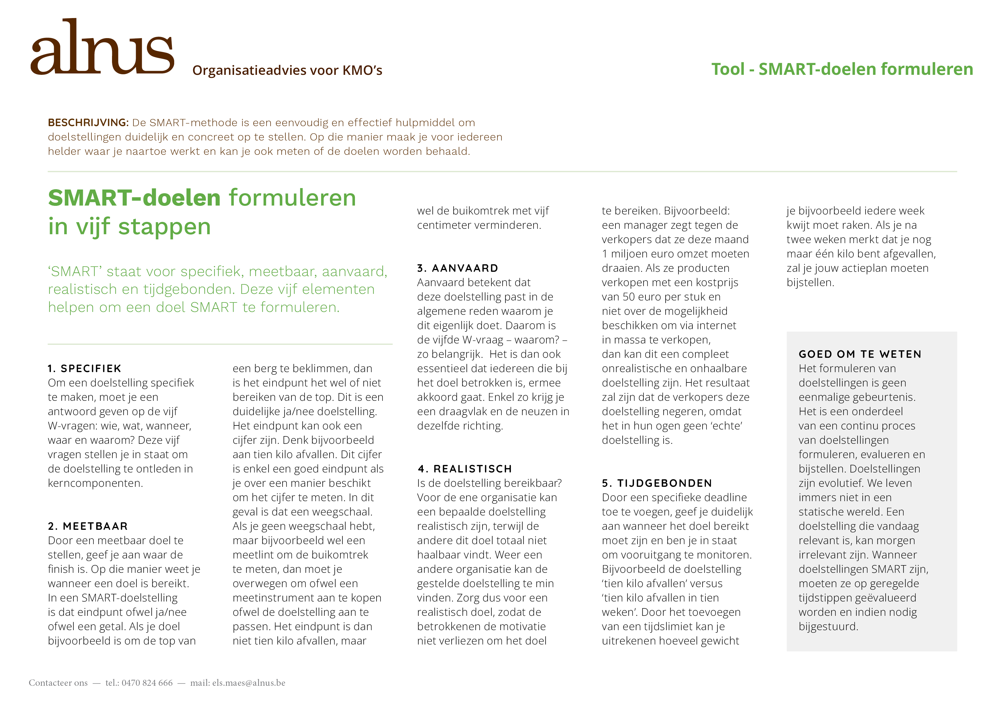 SMART- doelen formuleren